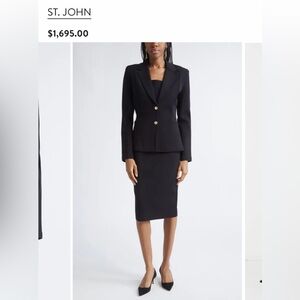 GORGEOUS St John Collection by Mary Gray Blazer. Size 8 and skirt size 10.